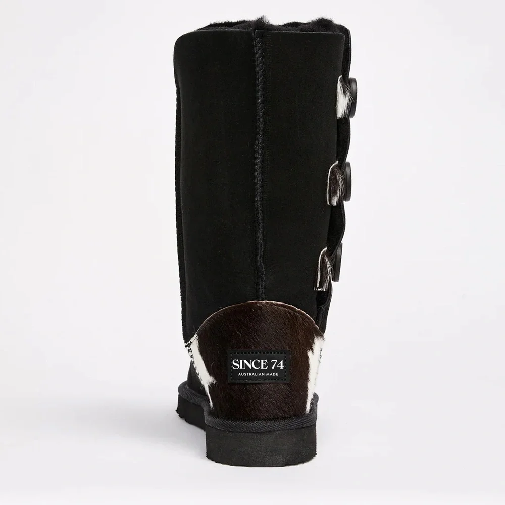 UGGS Since ‘74 brand Women's Burleigh Button Triplet Calf in black